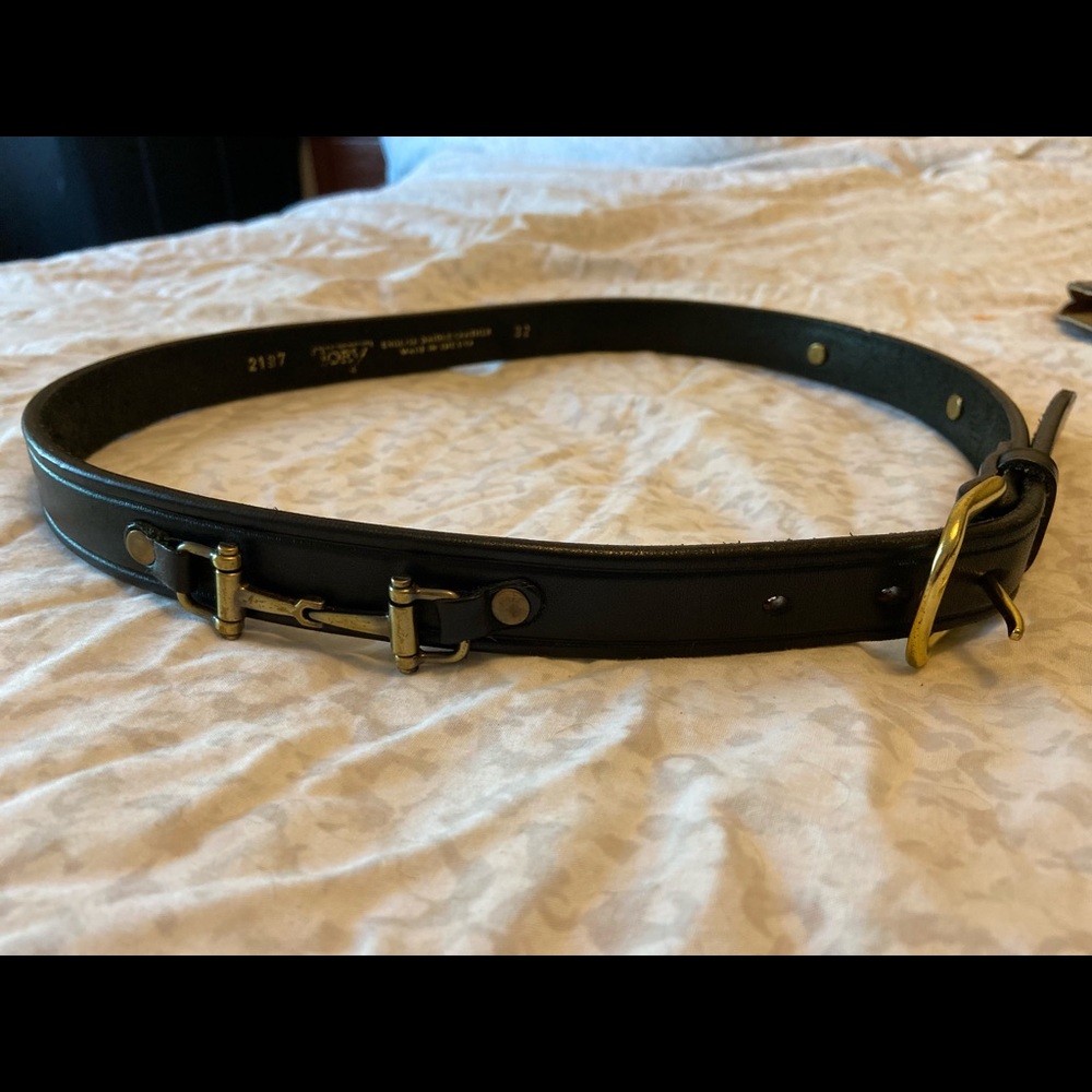 Tory English Bridle Leather Bit Belt Sz 32